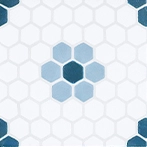 Panel blue and white cement tiles